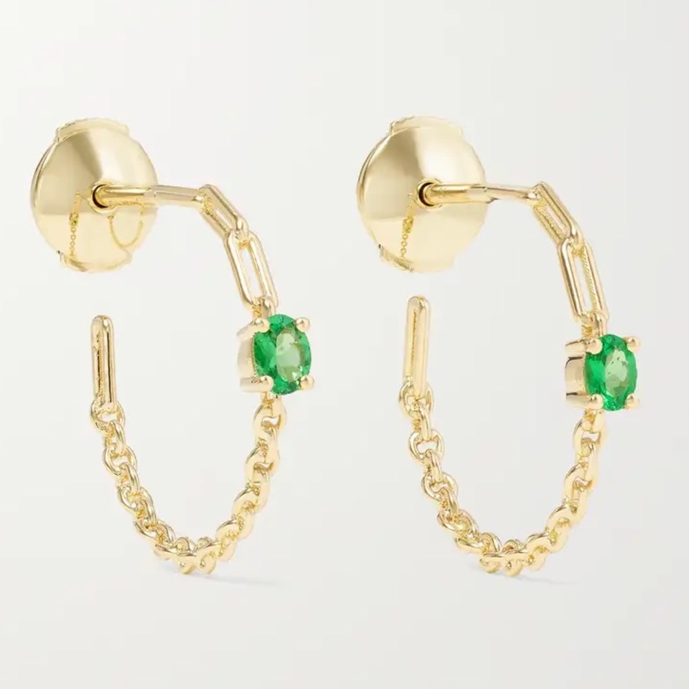 18-karat gold tsavorite earrings